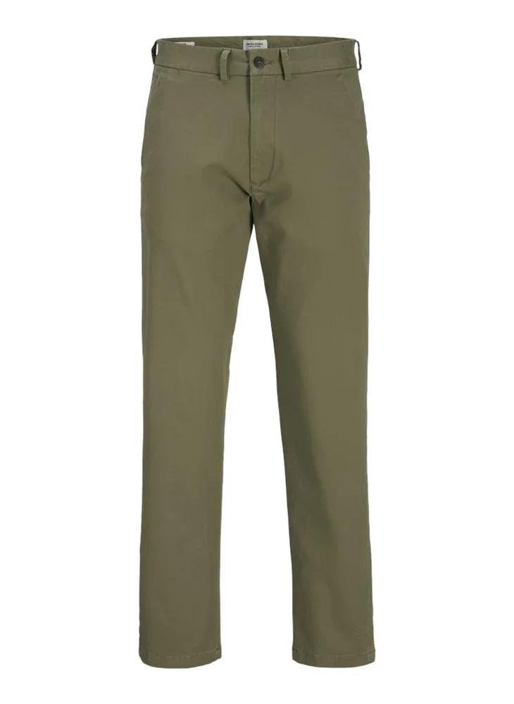 JACK & JONES Deep Lichen Green Casual Relaxed Fit Chinos for Men | Best Price UAE